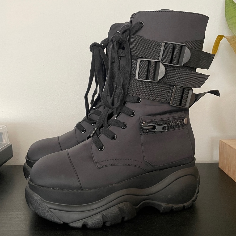 Dolls Kill Poster Girl Mad Hustle Pocket Combat Boots